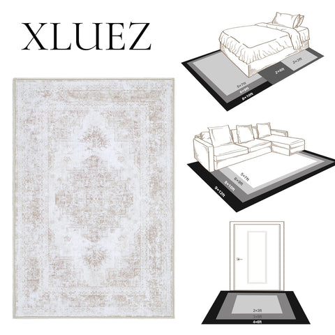 XLUEZ soft faux wool texture brings plush underfoot comfort.