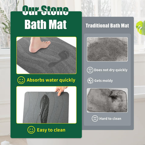 XMarrat stone bath mat adds sleek, versatile style to any bathroom