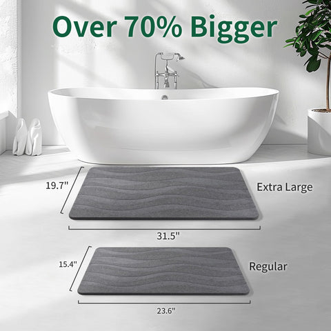 XMarrat large stone bath mat with a fast drying surface