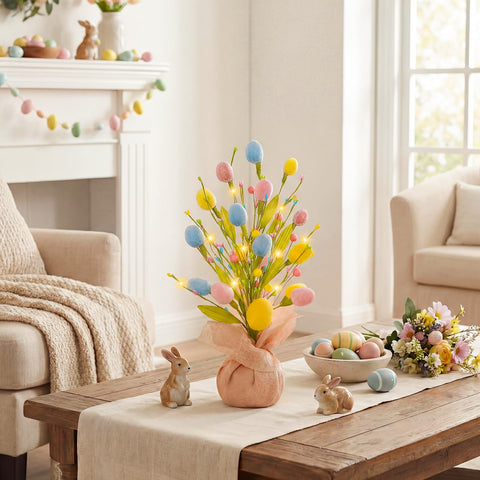 XmasExp quick assembly of Easter tree with fluffed branches