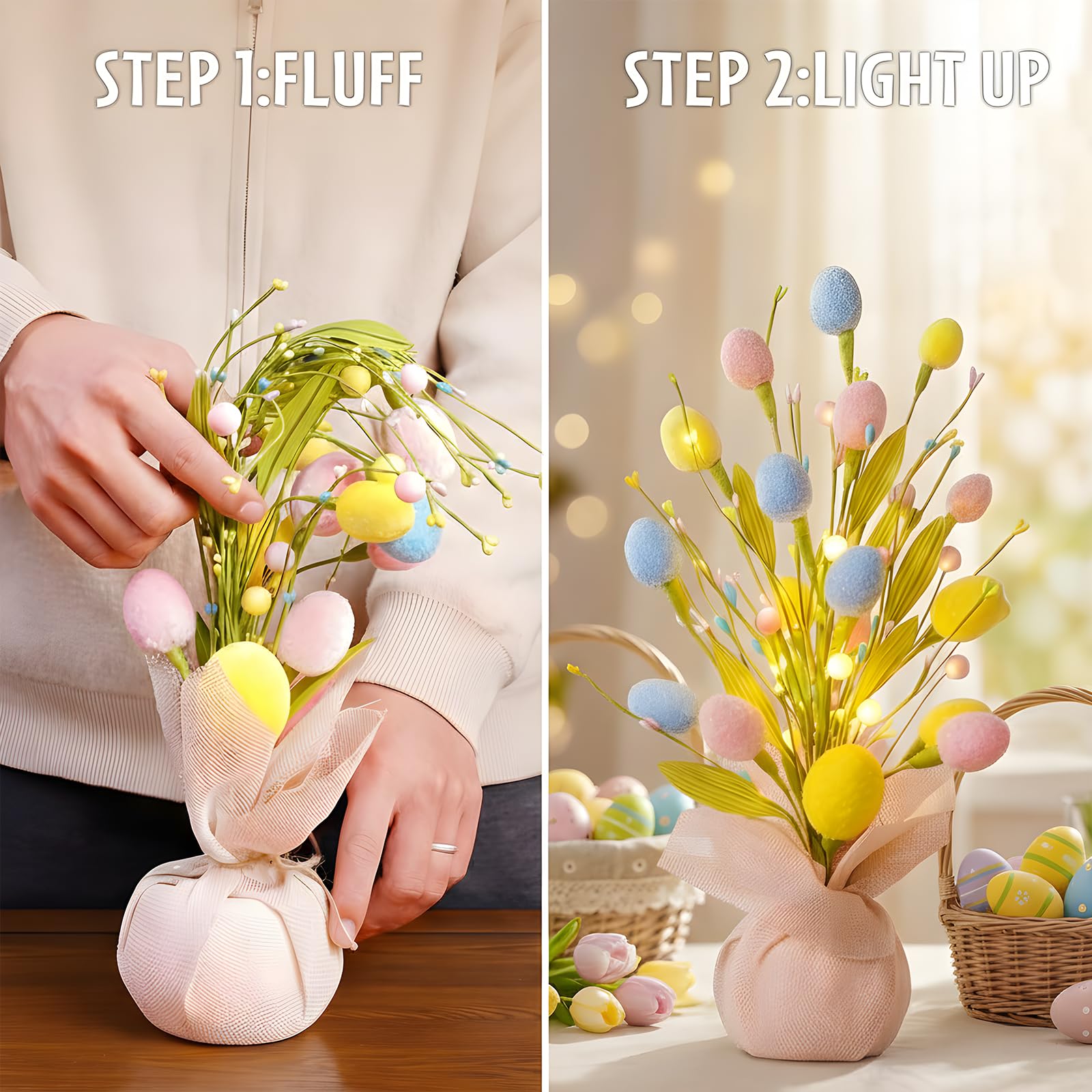 XmasExp stable base keeping the 18-inch Easter tree upright on a surface