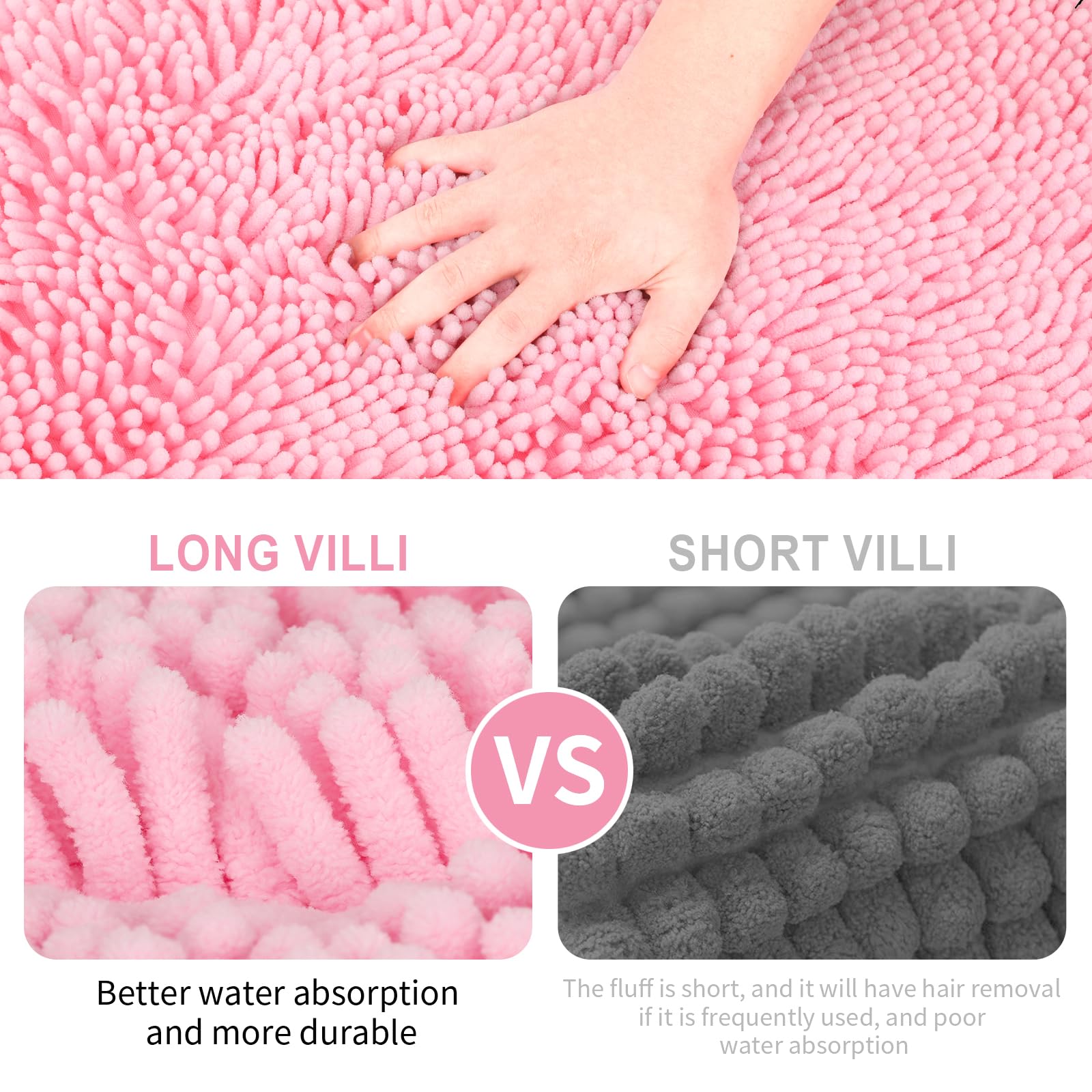 Xmecyino pink set adds soft color to bathroom decor