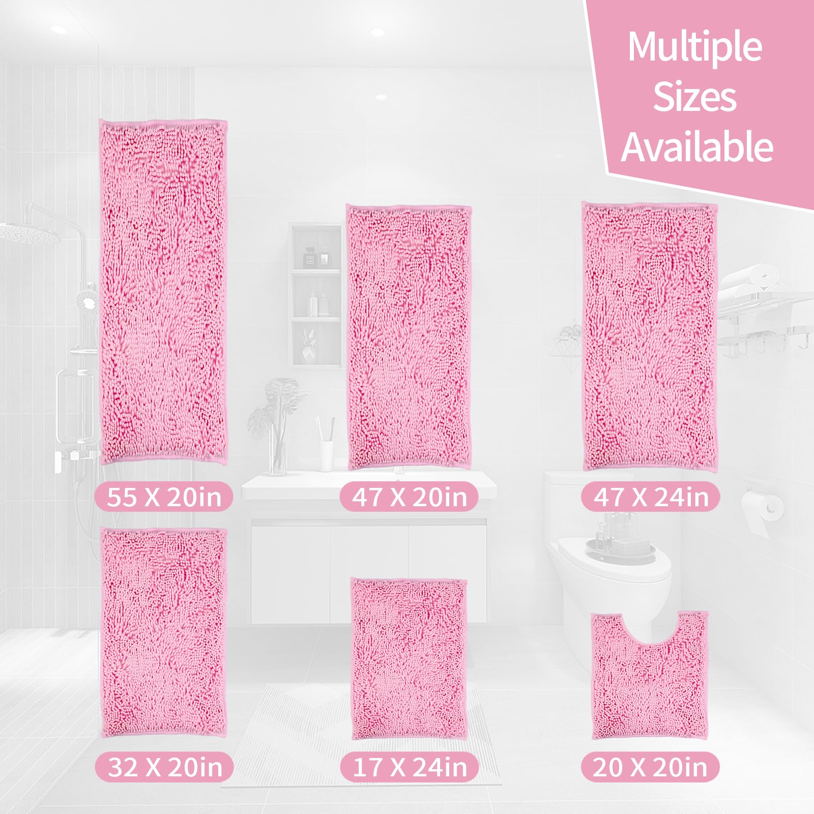 Xmecyino pink bathroom decor adds a warm, spa-like ambience.