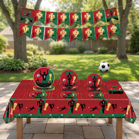 Xminc Ronaldo World Cup kit on table shows complete setup for ready-to-celebrate party.