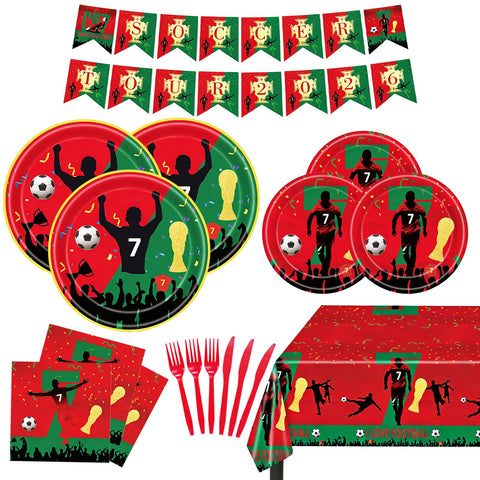 Xminc Ronaldo World Cup plates highlight durable 400gsm material for game-day snacks.