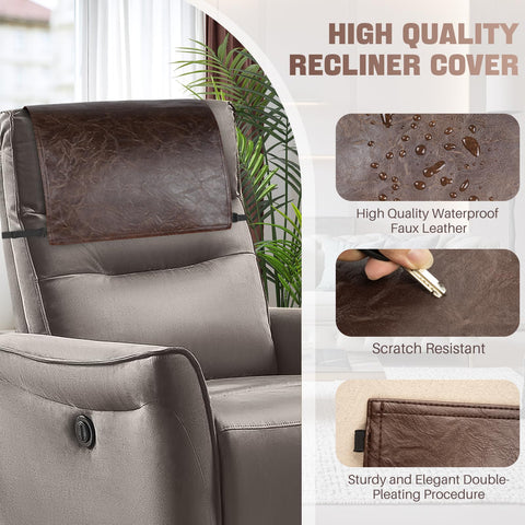 Waterproof headrest cover shields sofas and chairs from spills