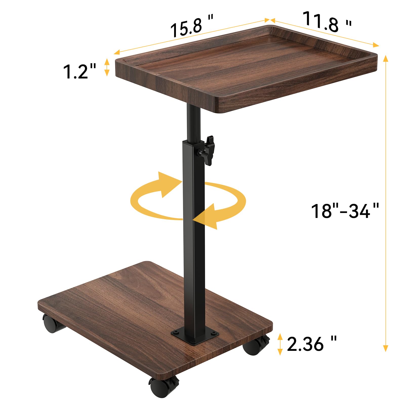 XNSDXV C Table End Table 360° swivel for versatile positioning