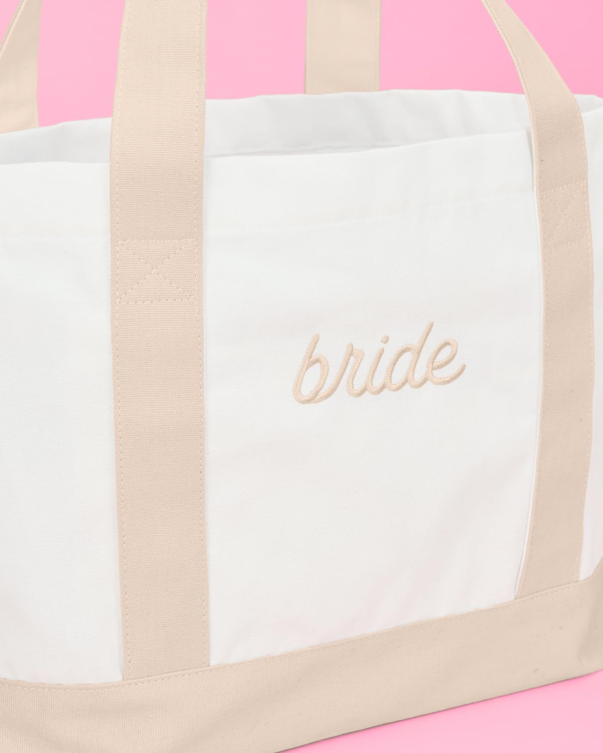 xo, Fetti beige-trim tote bag, perfect gift for the Bride-to-Be