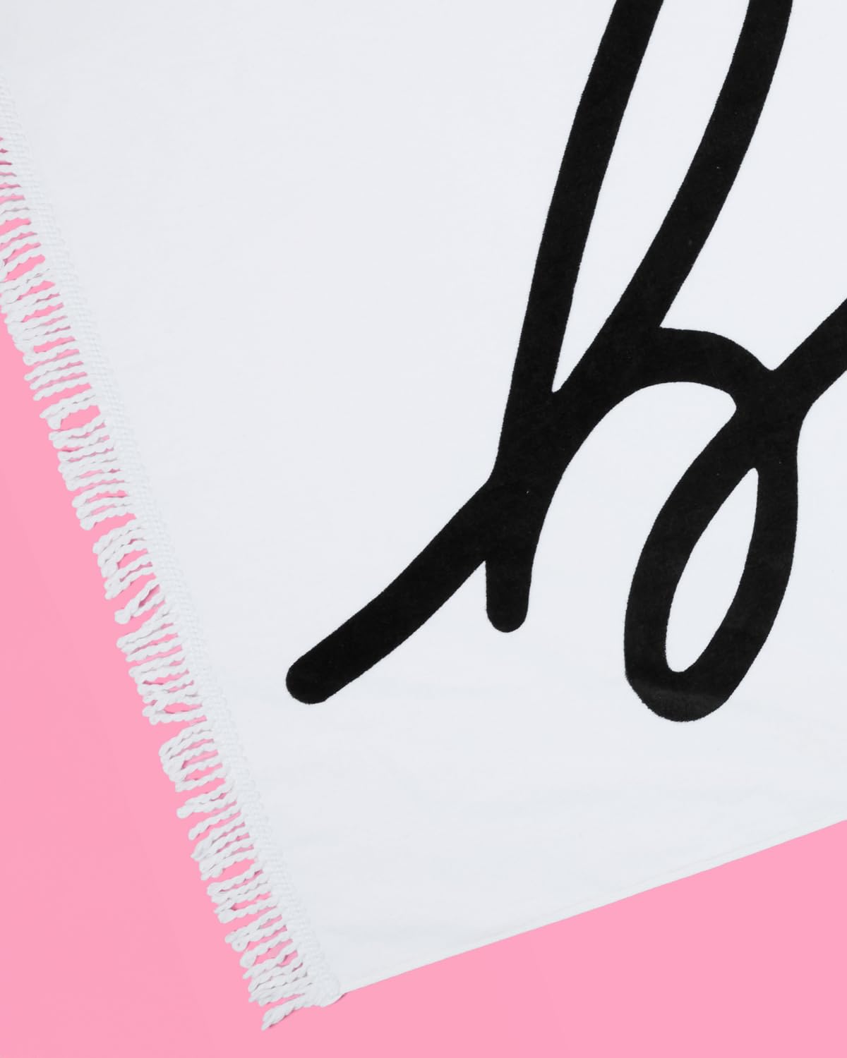 xo Fetti Bride Fringe Beach Towel 100% cotton, easy to wash.