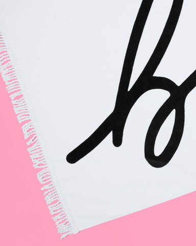xo Fetti Bride Fringe Beach Towel 100% cotton, easy to wash.