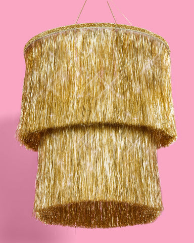 xo Fetti ready to hang chandelier for quick stylish party decor