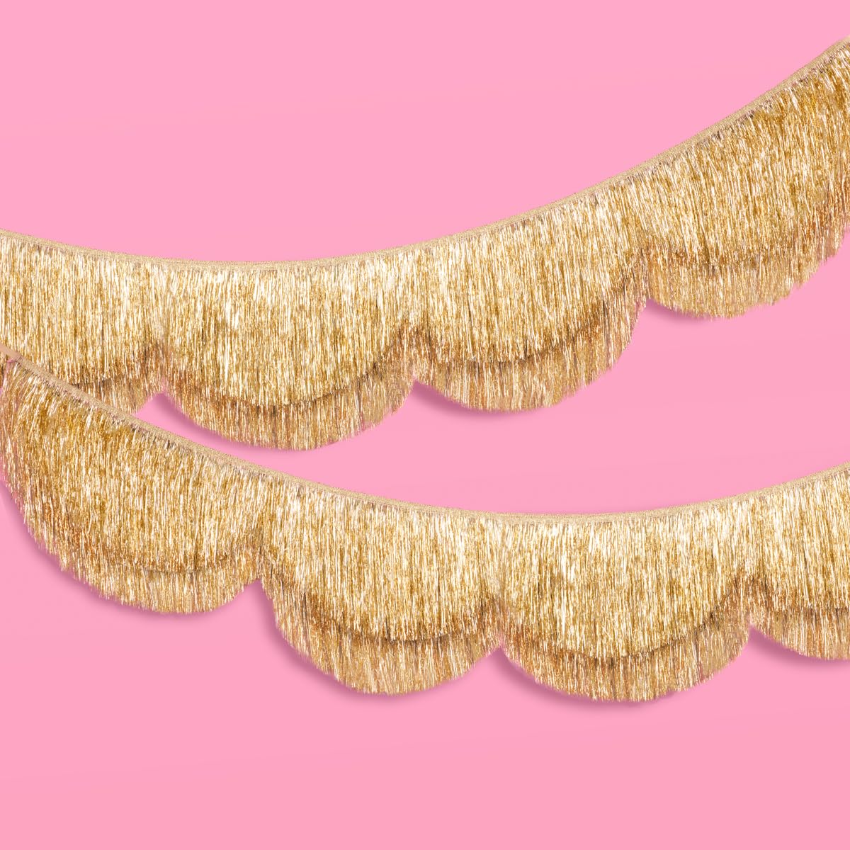 xo, Fetti gold scalloped fringe banner full arrangement adds festive backdrop for photos
