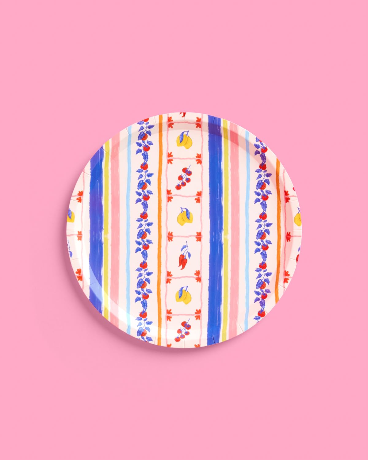 xo, Fetti Italian Summer Plates bachelorette brunch table with lively patterns