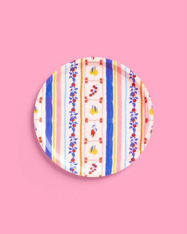 xo, Fetti Italian Summer Plates bachelorette brunch table with lively patterns