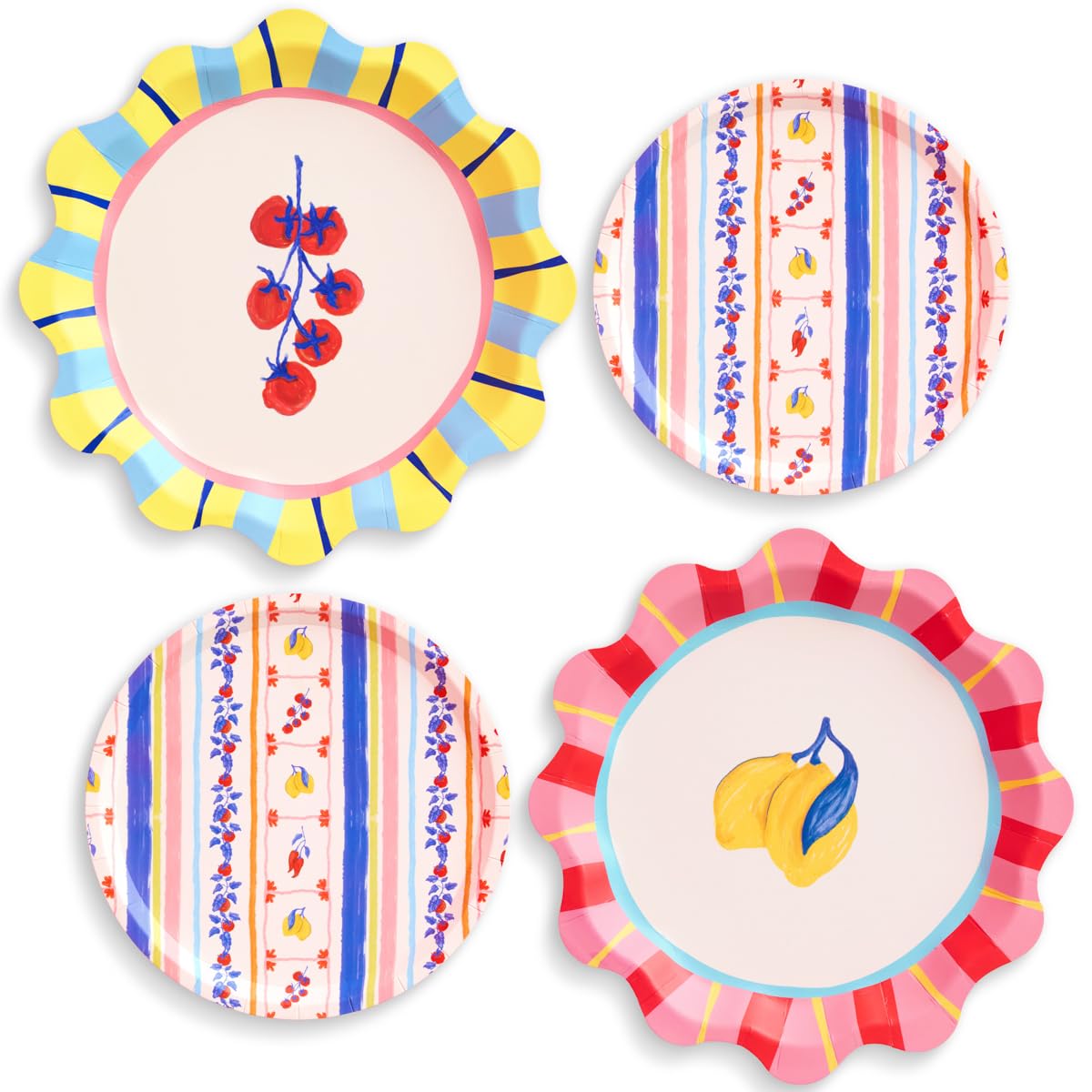 xo, Fetti Italian Summer Plates lemon 9-inch dinner plate adds Capri vibes to your table