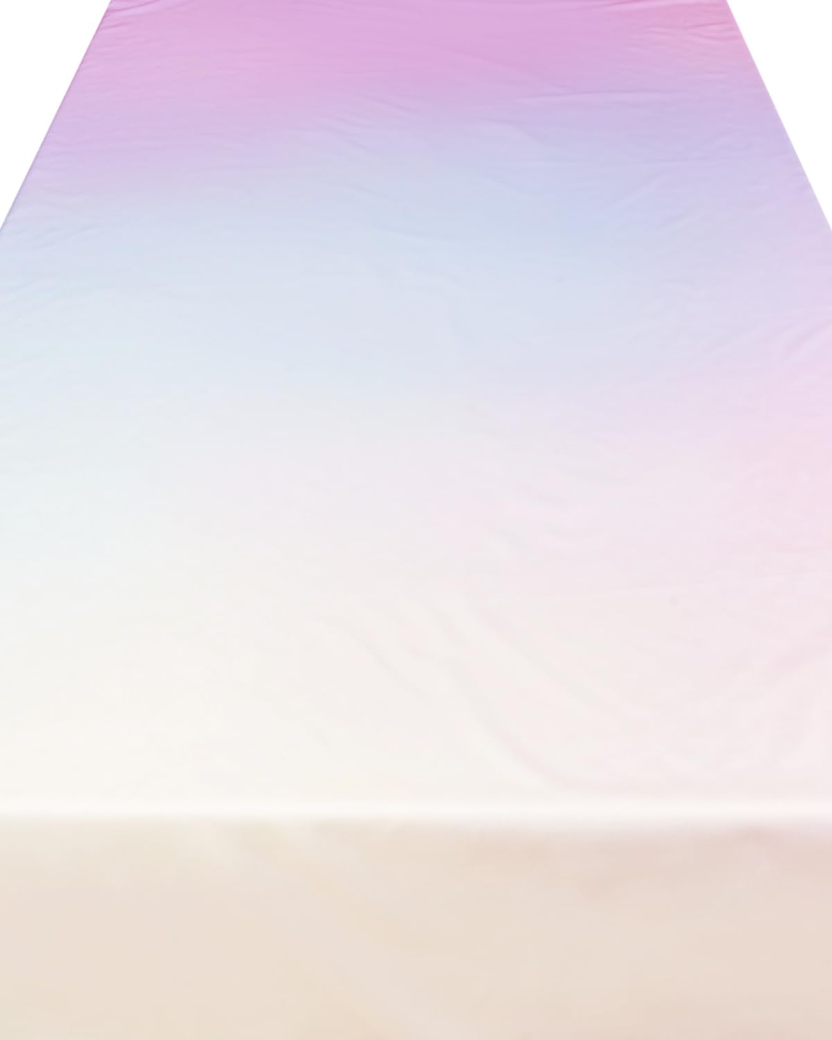 xo, Fetti pastel-gradient tablecloth at a bachelorette party setup with soft pastel hues