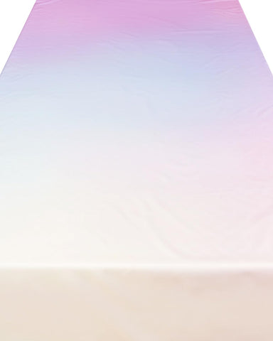 xo, Fetti pastel-gradient tablecloth at a bachelorette party setup with soft pastel hues