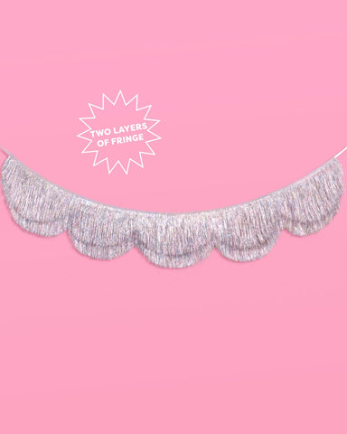 xo Fetti pre-strung banner for quick setup and instant party sparkle