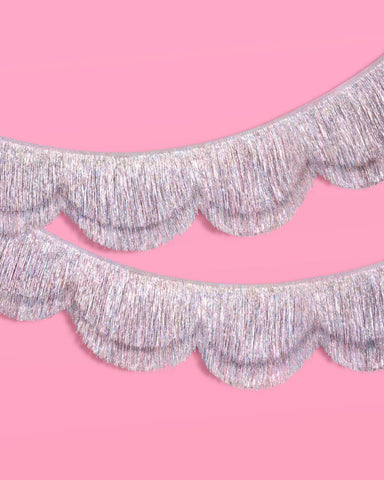 xo Fetti ready-to-hang banner enhances venue ambience with iridescent shine
