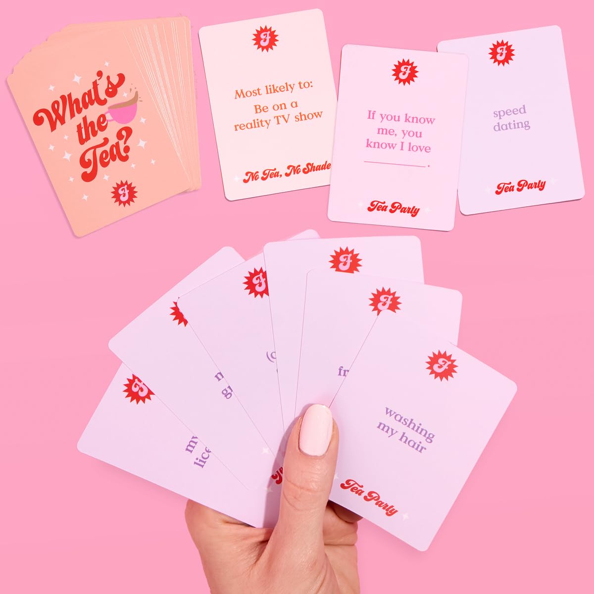 xo Fetti What's The Tea party decor vibe for a girls' night.