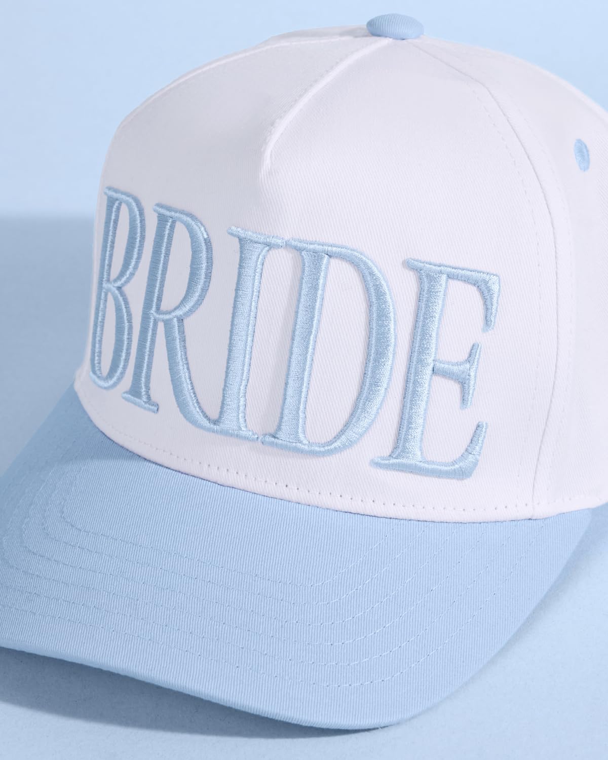 xo Fetti white cotton twill trucker hat with adjustable back.