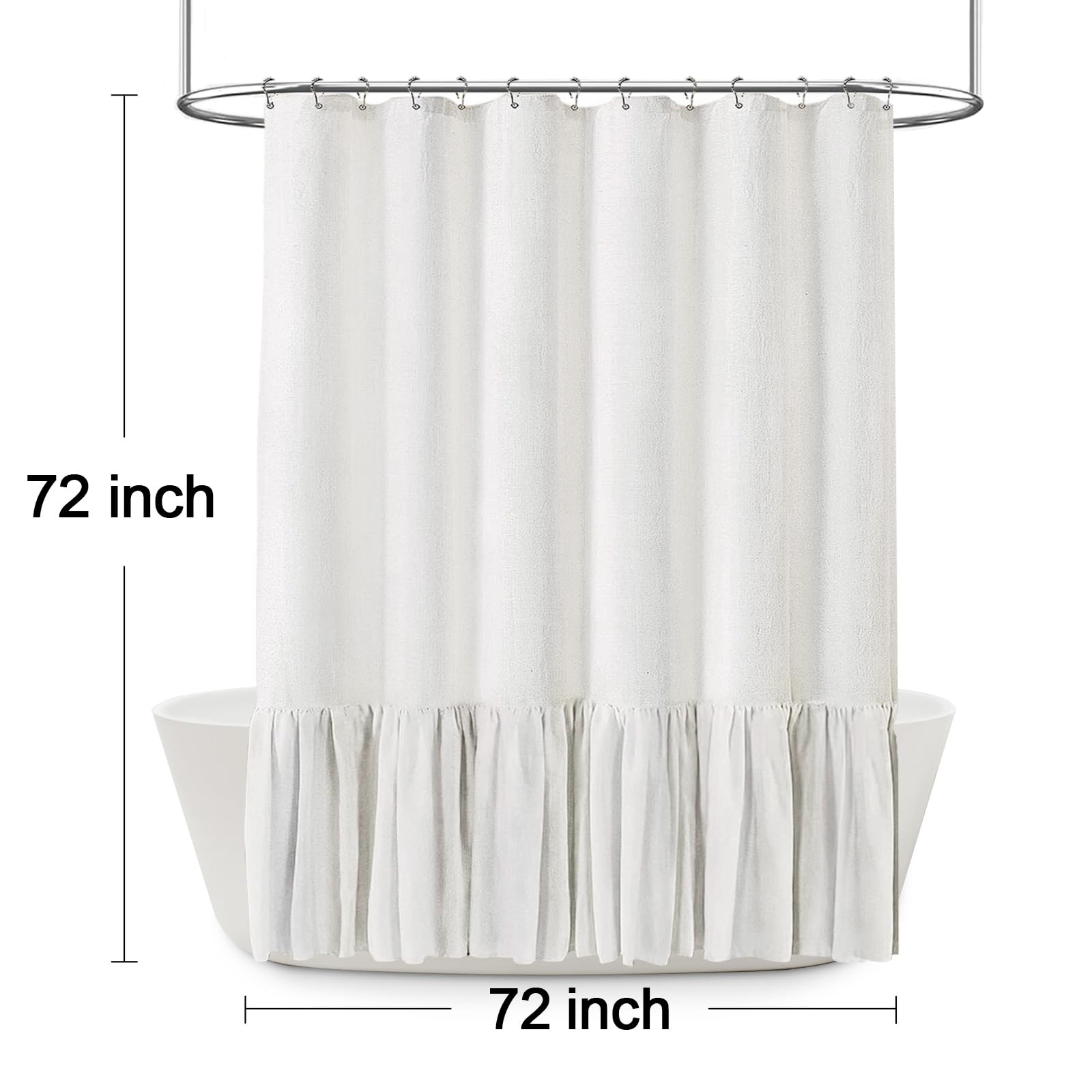 XOGUIBO 72x72 size fits standard showers for easy installation.