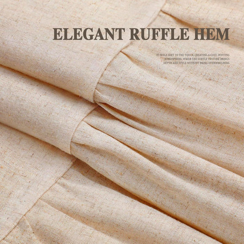 XOGUIBO textured linen curtain showcases natural fabric texture for cozy spaces