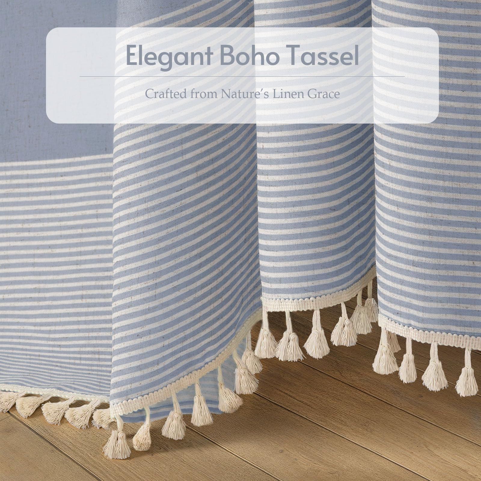 XOGUIBO sized 72 by 72 inches with tassels adding about 2 inches.