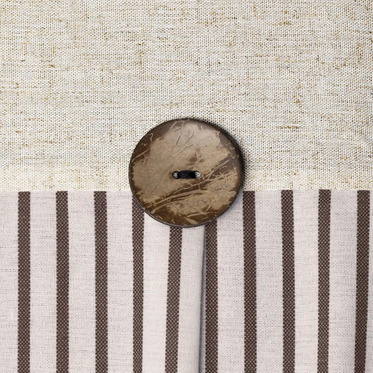 XOGUIBO natural-linen curtain offers versatile drape for a calm bathroom space.