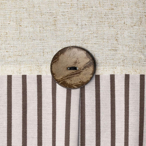 XOGUIBO natural-linen curtain offers versatile drape for a calm bathroom space.