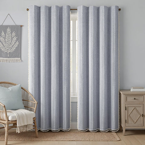 XOGUIBO embroidered tassels and linen texture add handmade charm to any room