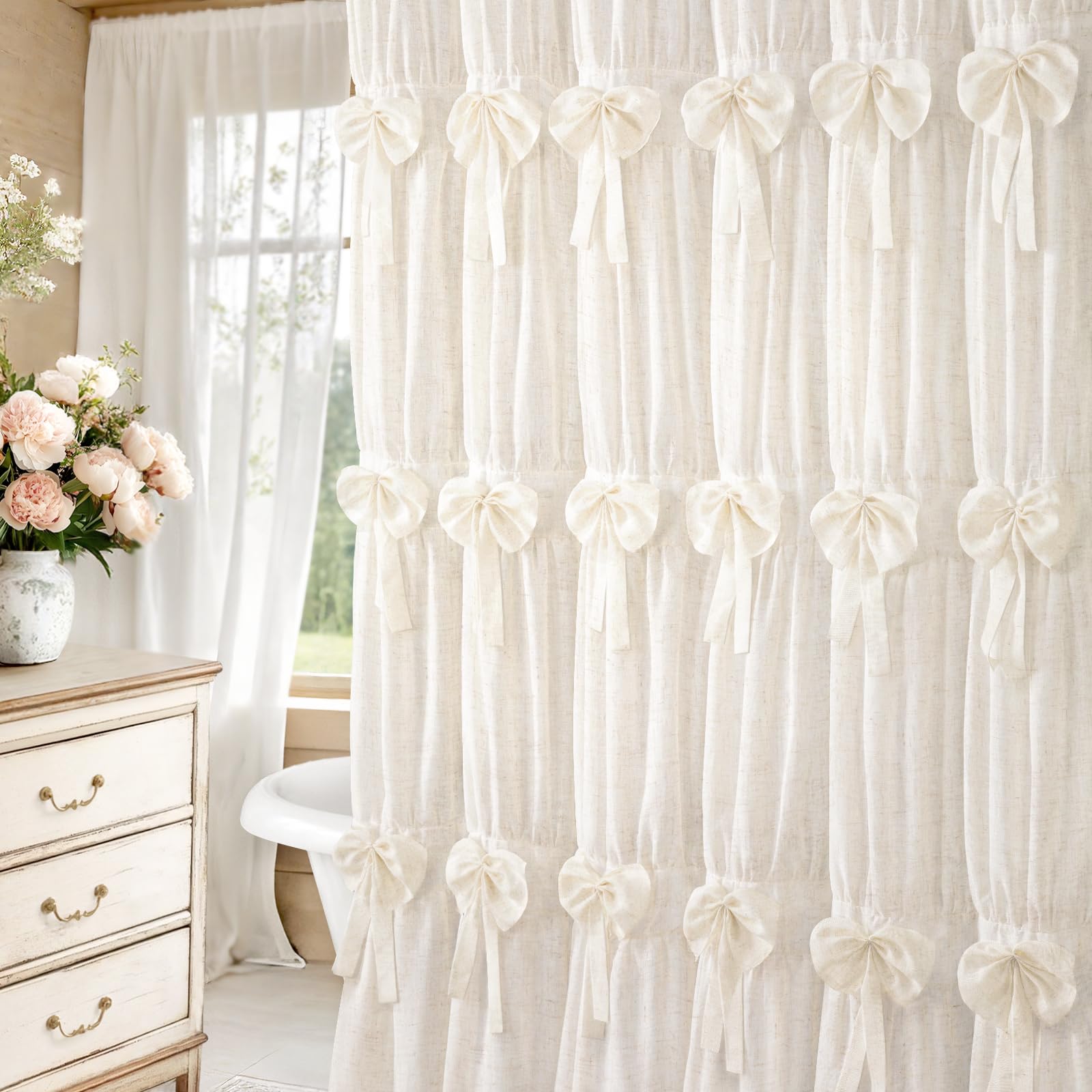 XOGUIBO romantic curtain suits vintage and farmhouse interiors.