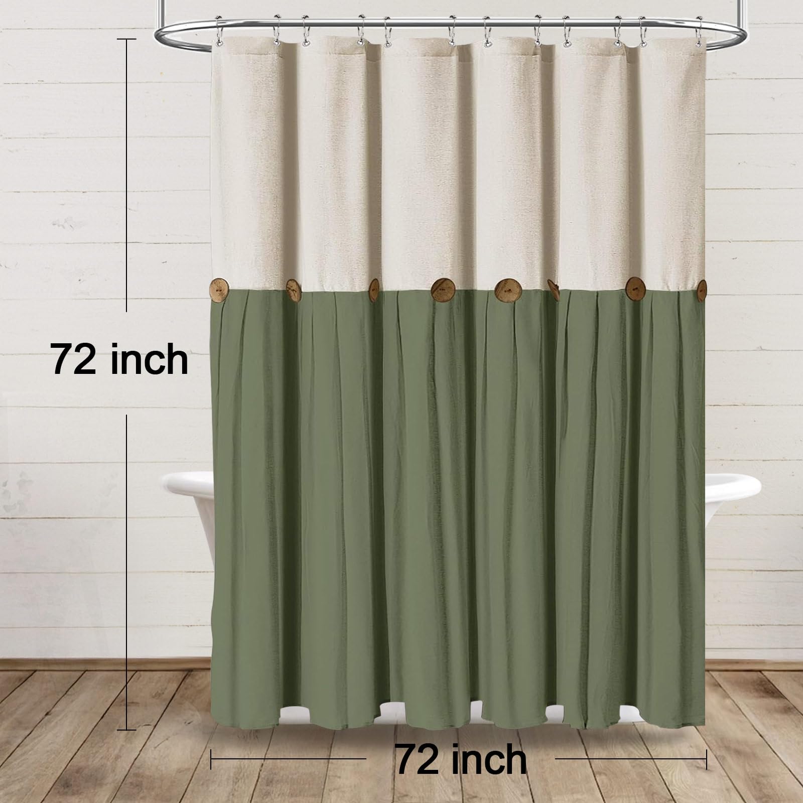 XOGUIBO curtain shown in a bathroom scene with a cozy, rustic vibe.