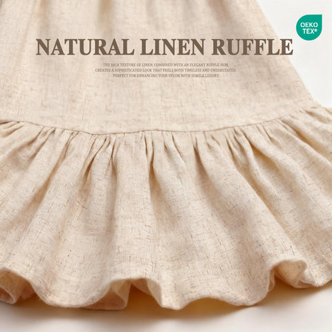 XOGUIBO farmhouse linen-beige curtain offers airy texture and natural look