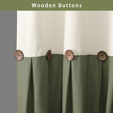 XOGUIBO wooden-button detail adds rustic charm to bathroom décor.