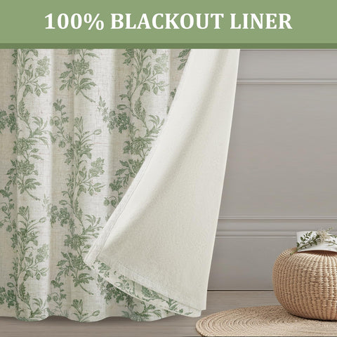 XOGUIBO curtains featuring a 100% blackout liner for privacy and darkness
