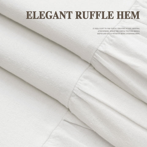 XOGUIBO linen-blend curtain texture for breezy, natural styling.