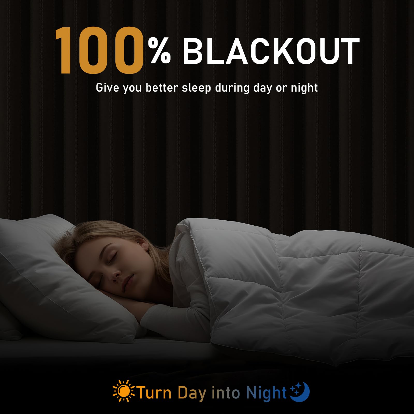 Double-layer blackout design by XOGUIBO reduces light and outside noise.