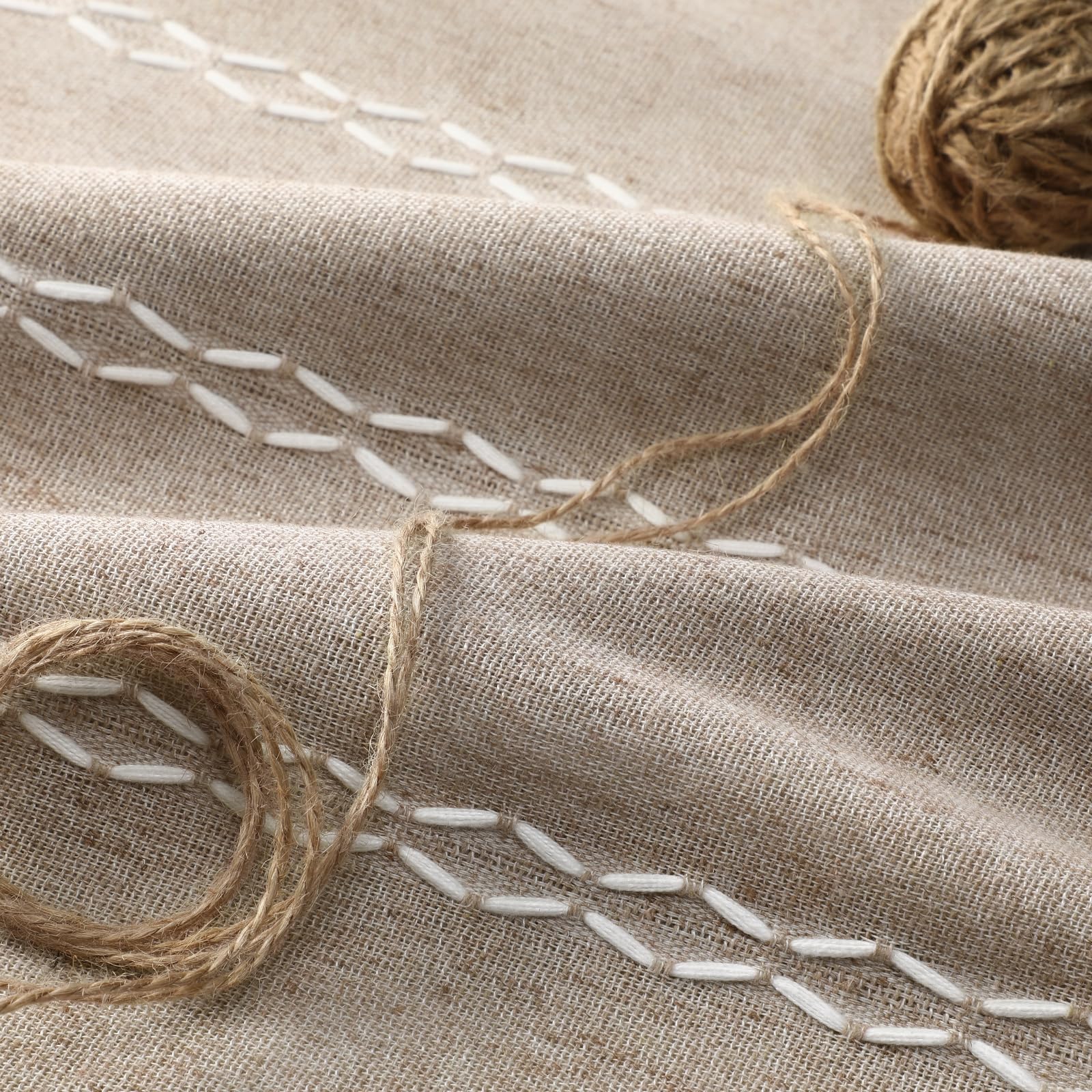 Two-panel set fits most rods for easy room styling.
