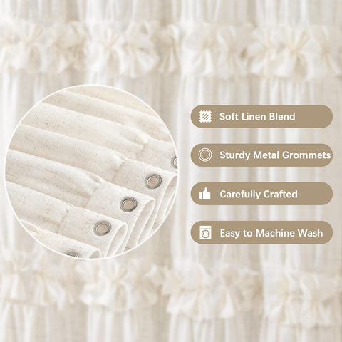 XOGUIBO machine-washable curtain designed for quick, easy care.