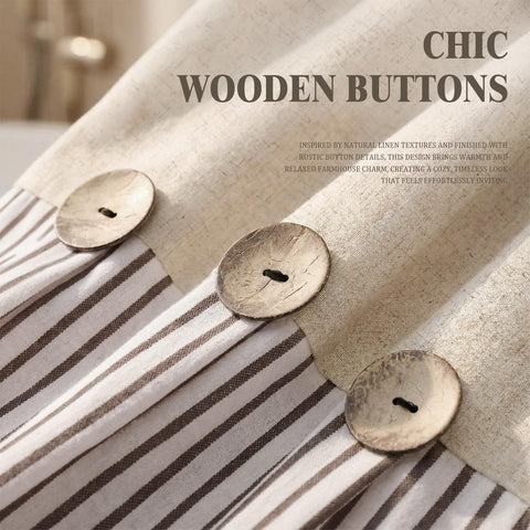 XOGUIBO linen-cotton blend fabric drapes gracefully in any bathroom setting.