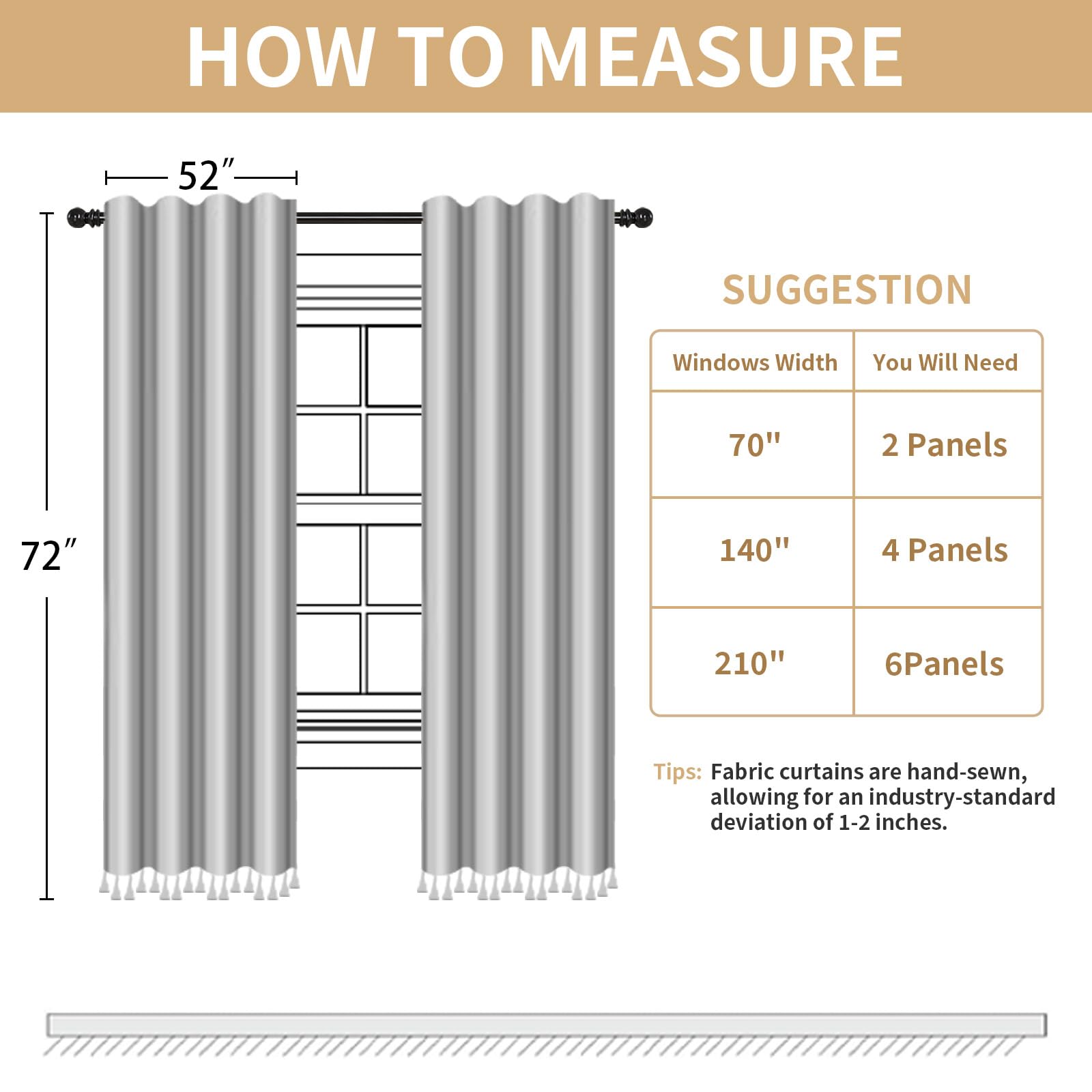 XOGUIBO 2-panel set provides room-darkening and privacy on demand.