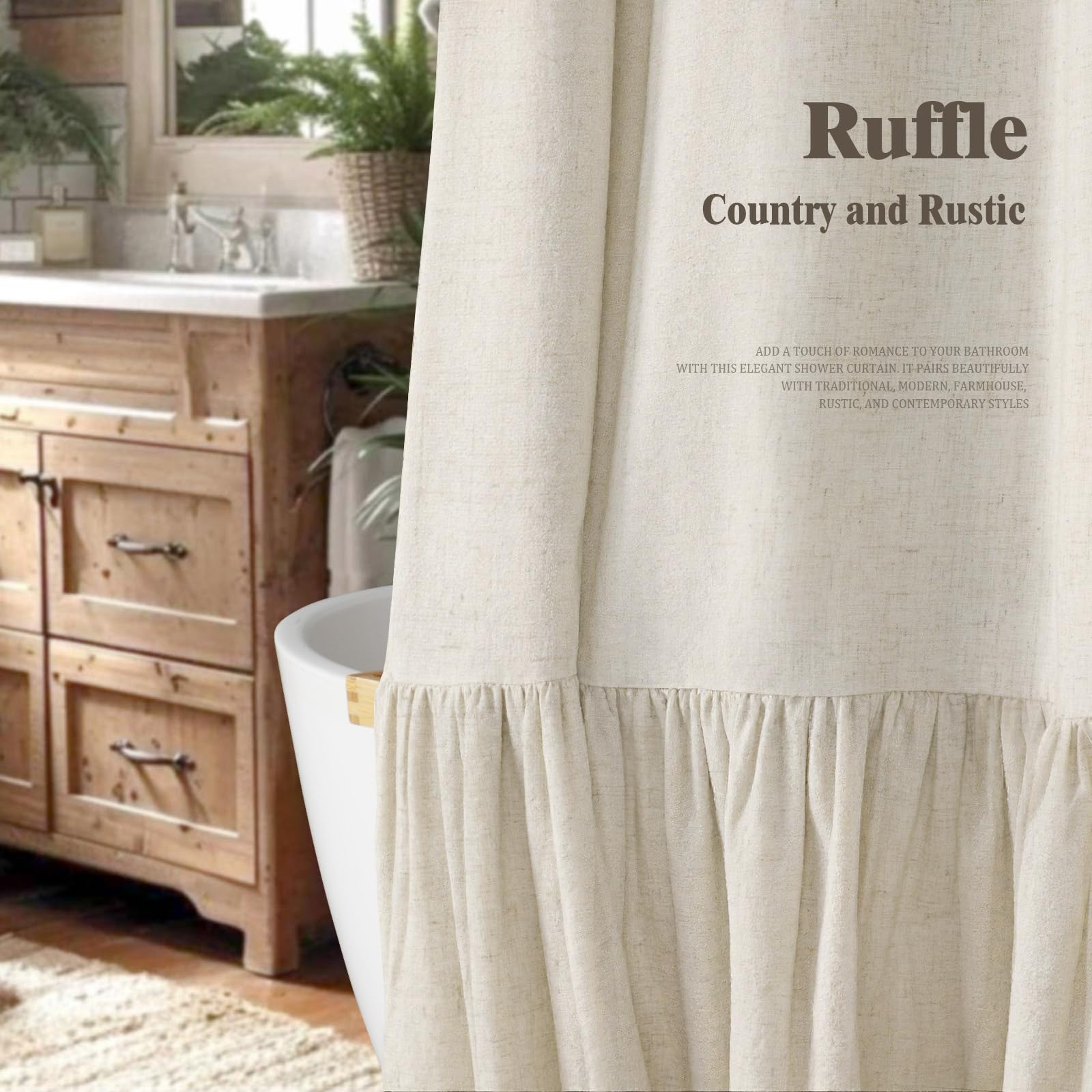 XOGUIBO ruffle detail at hem enhances feminine flowing look.