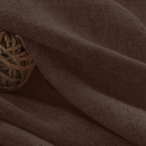 XOGUIBO linen-blend curtain close-up showing durable weave for everyday use.