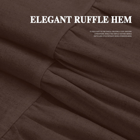 XOGUIBO linen-look curtain close-up showing natural texture for casual, refined bathrooms.