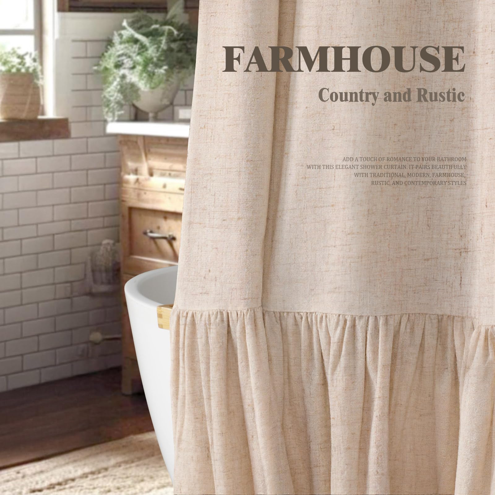 XOGUIBO ruffle-hem detail adds feminine charm and spa-like feel