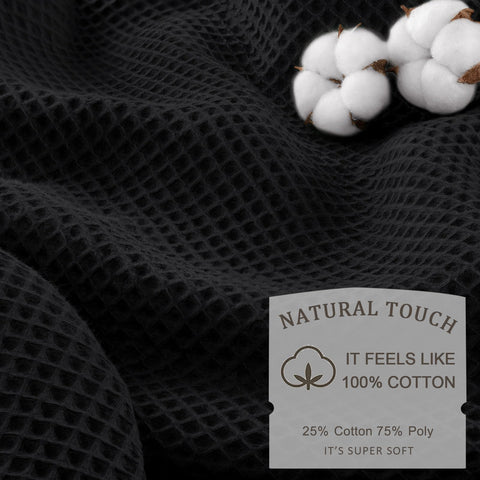 XOGUIBO soft cotton-touch curtain mimics cotton feel for a cozy shower.