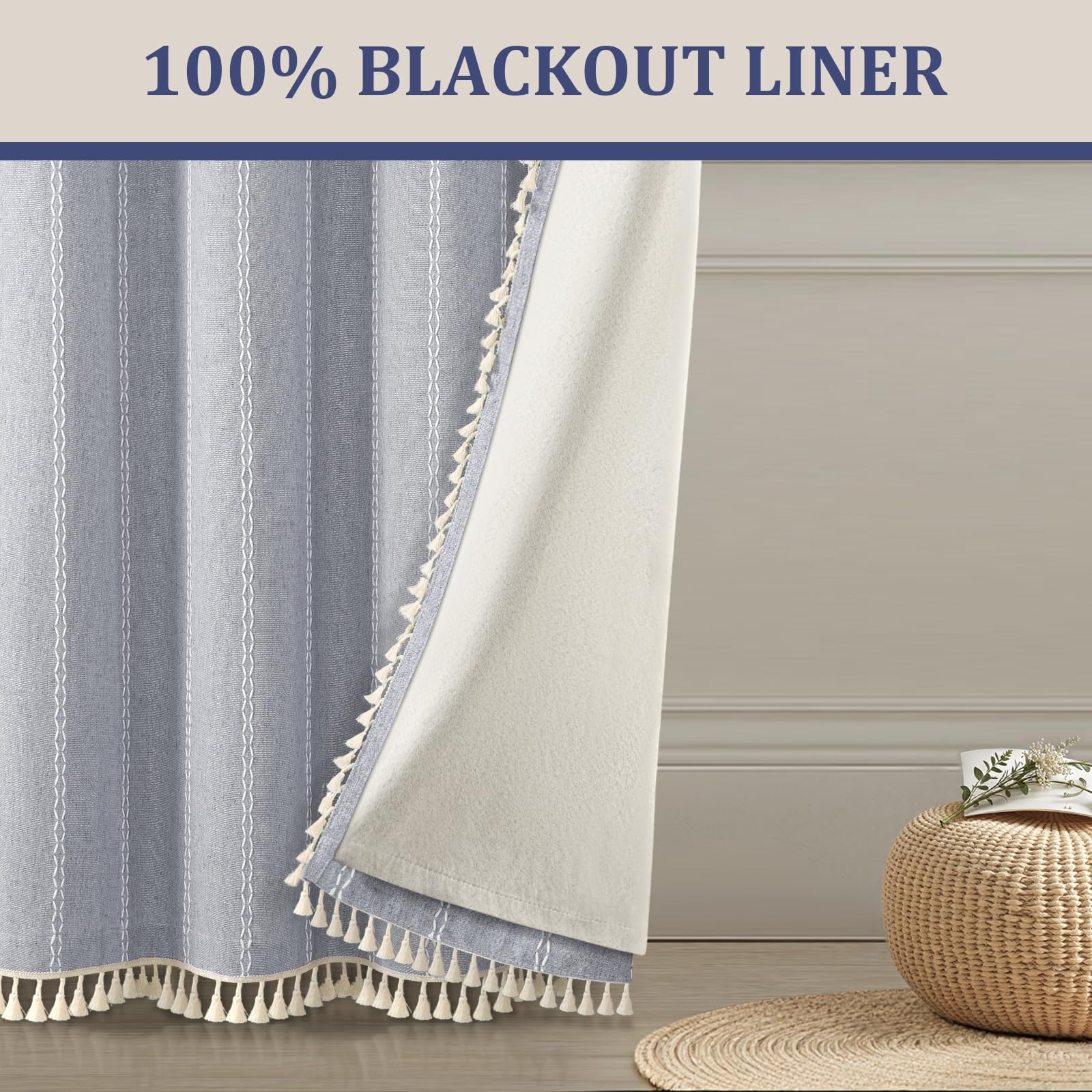 XOGUIBO two-panel set measures 52 by 84 inches per panel