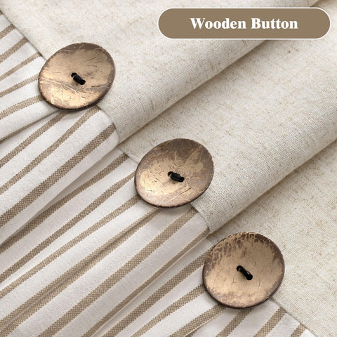 XOGUIBO wooden-style buttons offer a subtle, country-inspired decorative touch.
