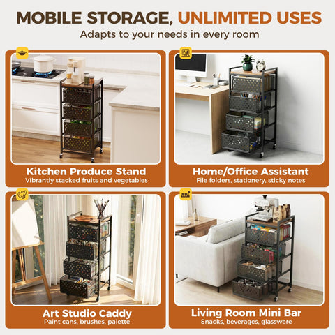Xpatee solid wood top with side handles for secure item placement.